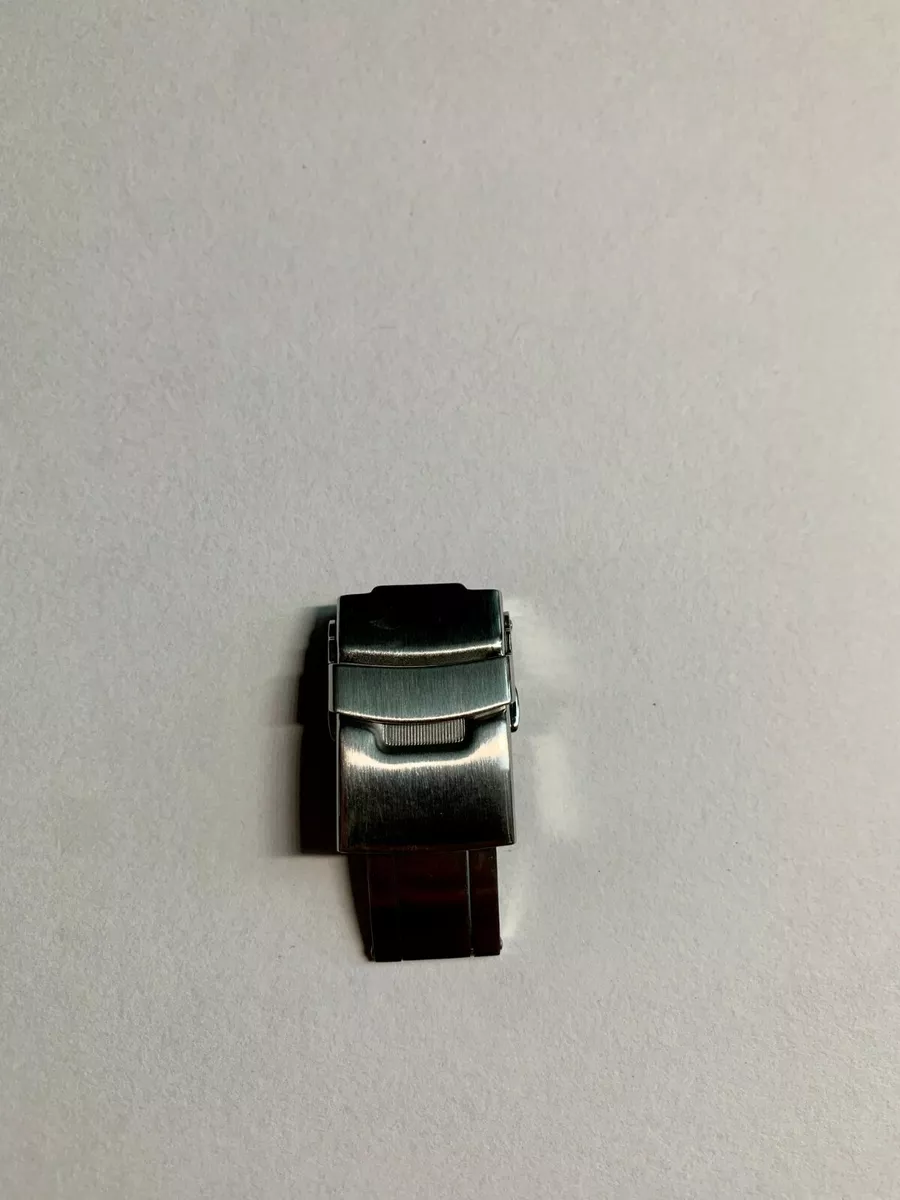 Strapcode 20mm Brushed Stainless Steel Push Button Diver Clasp for