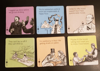 Coasters by Some Ecards Clever, Witty Comments Heavy Stock Paper Set of Six