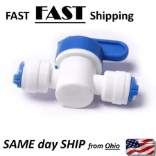 Refrigerator & Reverse Osmosis inline shut off valve 1/4" ball valve push in