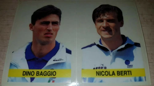 FIGURINA CALCIO PANINI SUPERCALCIO 1994/95  USA 94 ITALIA BAGGIO BERTI 1995