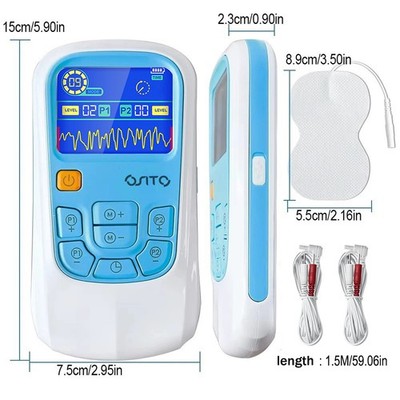TENS Unit Dual Channel Rechargeable Pulse Massager Electric Muscle Stimulator