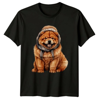 Chow Chow Hund Winter Schal Mütze Tiere Hunde Herren Damen Grafik T-Shirt