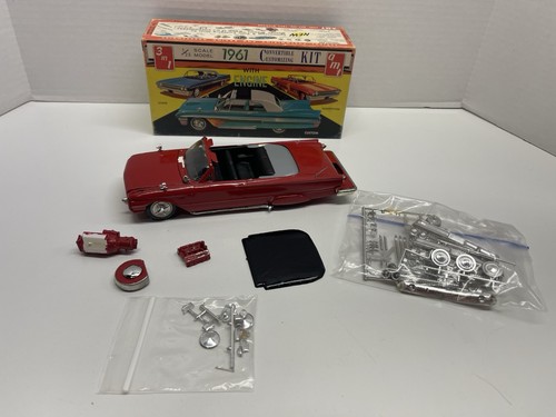 Vintage AMT 1961 Ford Convertible 3n1 Customizing Model Car Kit Started