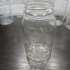 Vintage Atlas Strong Shoulder Mason Jar 7" Tall Canning Jar Great Condition USA