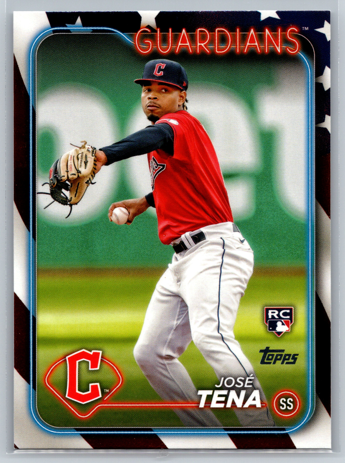 Jose Tena 2024 Topps Series 2 Independence Day Rookie /76 #678 Guardians