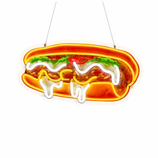 Philly Cheesesteak Neon Schild LED Wanddeko Bar Küche Retro Licht Sign