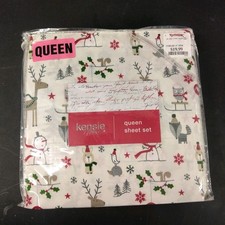 Kensie Home Queen Sheet Set - Winter Holiday Forrest - New