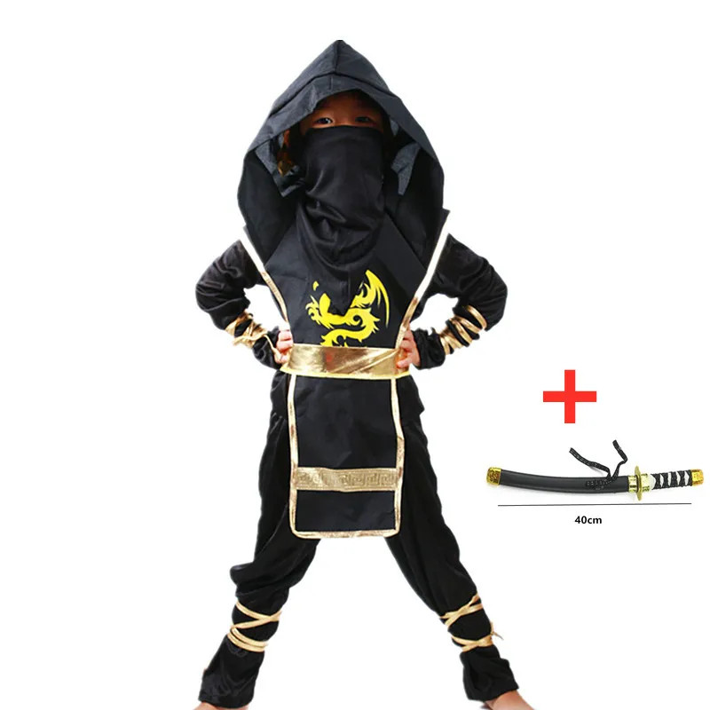 Disfraz de dragón ninja para niños 4-13 años fiesta de carnaval niño niña guerrero invisible