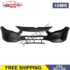 Front Bumper Cover Black W/ Camera Hole Primed Fits 2024 Nissan Sentra NI1000349