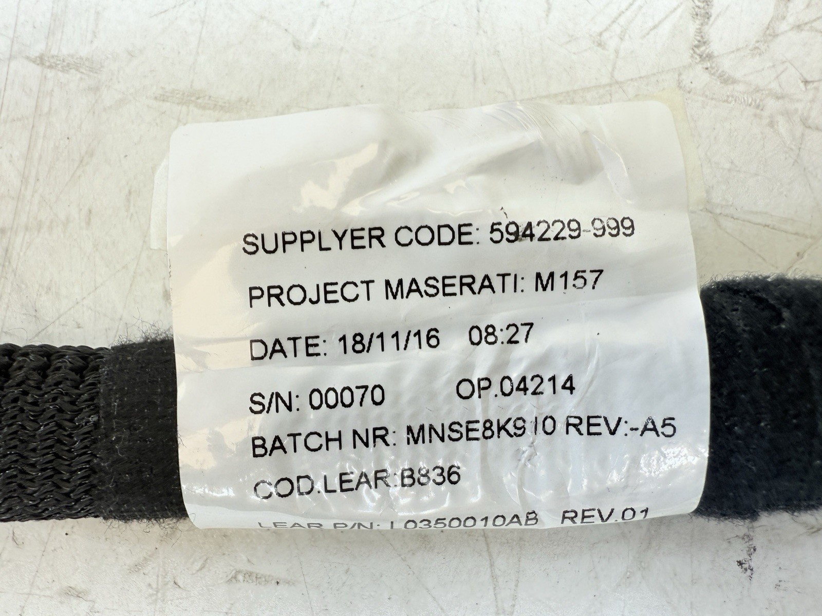 2014 - 2019 MASERATI GHIBLI FRONT LEFT DRIVER SIDE WIRE WIRING HARNESS CABLE OEM