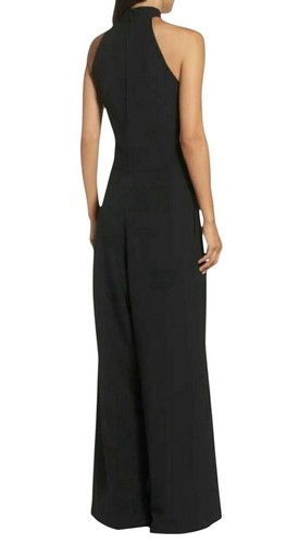 Antonio Melani Black Jamie Jumpsuit Twist Front Halter Wide Leg Romper Sz-12 - Picture 2 of 9