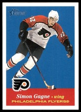 Simon Gagne 2001-02 Topps Heritage #72 Flyers NHL READ FREE SHIP AutographDen