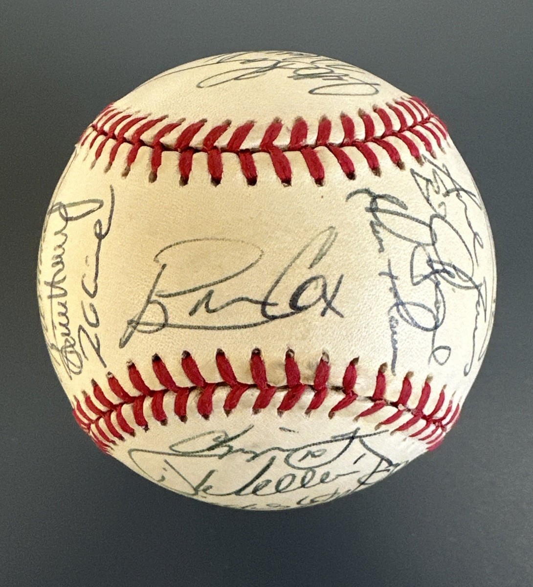 1996 Atlanta Braves NL Champs TEAM SIGNED Baseball 28 sigs w