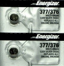 2 Pcs 377 376 SR626 AG4 LR626 LR66 606 SR66 177G4 Silver OX ENERGIZER Battery
