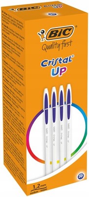 3086123498228 BIC Cristal Up Długopis niebieski Pudeko 20szt BIC