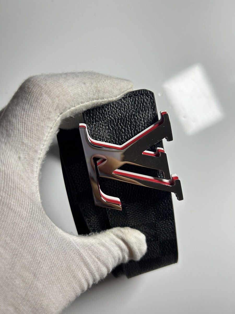 Louis Vuitton Belt Initiales Damier Graphite Black/Grey Size 95/38