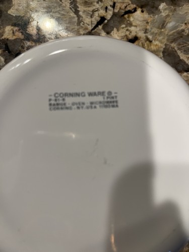 Padella per salsa vintage Corning Ware P-81-B blu fiordaliso 1 pt con 2 coperchi NUOVA - Foto 4 di 4