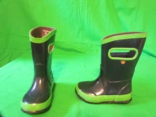 Bogs Baby Bog Pull On Rubber Rain Boots Infant Toddler Size 7 Dark Green Nice