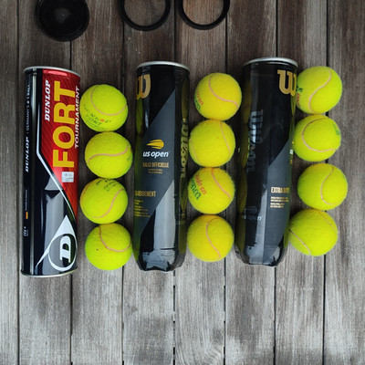 12 Tennisbälle, Dunlop & Wilson, Trainingsbälle