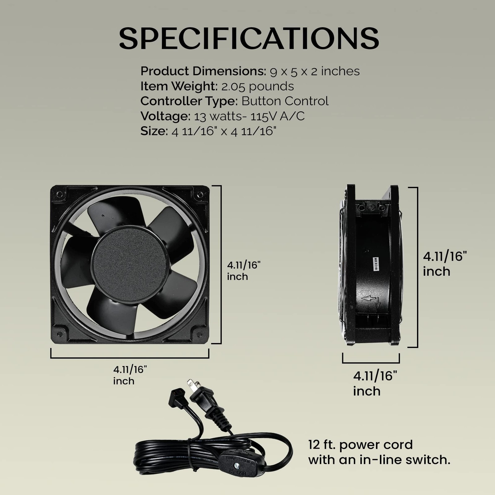 Firewood Racks&More Super Quiet Air Cooling Doorway Corner Fan | Room-to-Room...