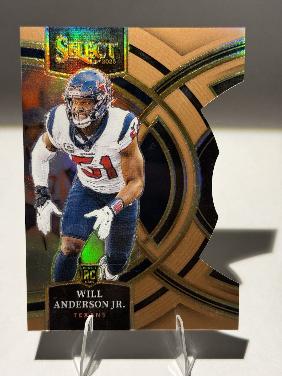 2023 Panini Select Will Anderson #125 Premier Orange Prizm Die-Cut /399 (RC)