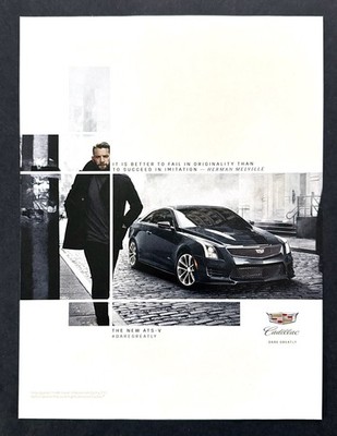 2015 Cadillac ATS-V Coupe photo ''Herman Melville Success Quote'' promo print ad