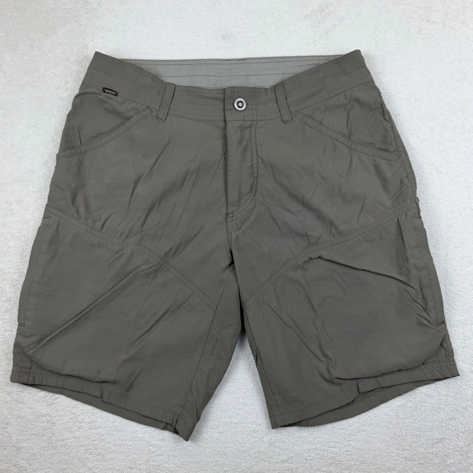 Kuhl Renegade Shorts Mens 32 Dark Khaki Hiking Performance Outdoor Cargo Trail