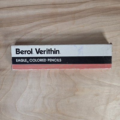 Vintage Berol Verithin Eagle Colored Pencils Carmine Red 2745 box of 6