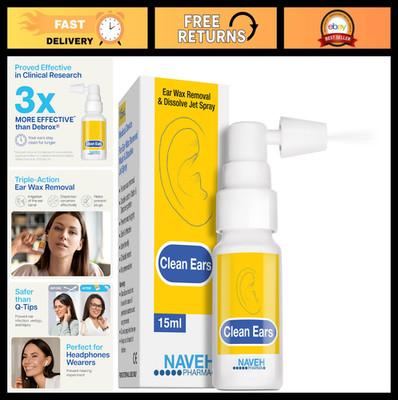 NAVEH PHARMA  CleanEars | Fast-Acting Ear Wax Removal Spray | Breaks Down & Diss