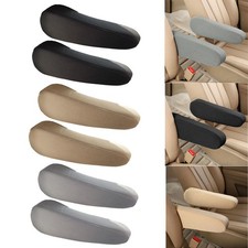 Flat Cloth Fabric Armrest Cover One Pair Semi-universal Fit For Car Truck Suv