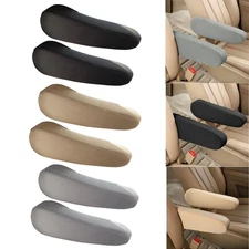 Flat Cloth Fabric Armrest Cover One Pair Semi-Universal Fit for Car, Truck, SUV