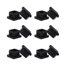 1x1 Inch Square Tube End Caps Plastic Plugs 12 Pack Square Tubing Caps 1 Inch