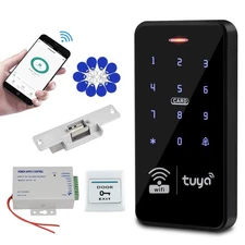 Wireless WiFi Tuya Access Control System Kit Waterproof IP68 RFID Keypad 125K...