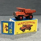 Vintage Lesney Matchbox 28 Mack Dump Truck 1968 with Original Box