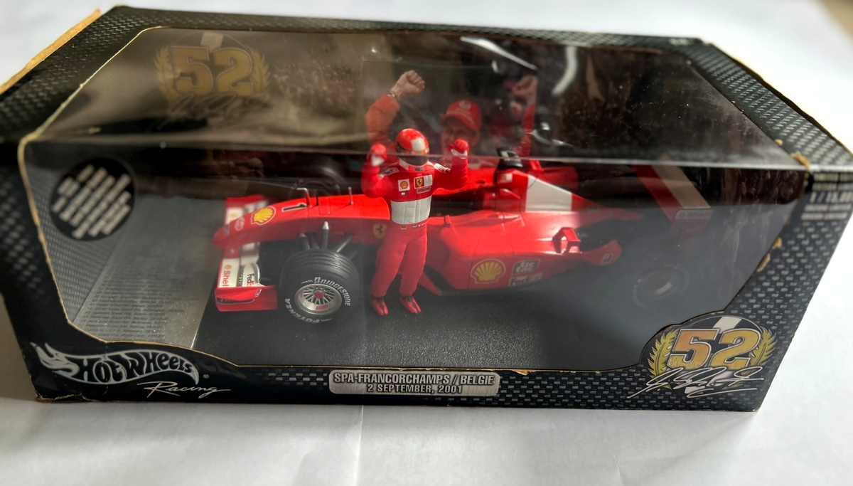ホットウィール 1/18 フェラーリ F2001 シューマッハ 52勝モデル Michael Schumacher Hot Wheels Ferrari F2001 1:18 52 wins Belgiem