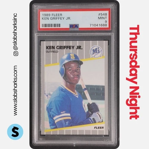1989 FLEER #548 KEN GRIFFEY JR. RC ROOKIE PSA 9