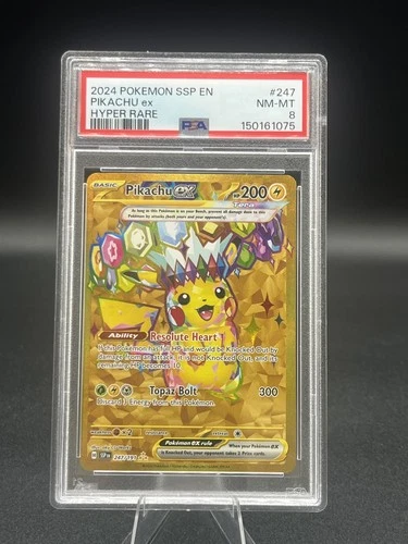 New Listing2024 Pokémon Pikachu ex 247/191 Hyper Rare Holo PSA 8