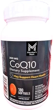 Member's Mark CoQ10 Softgels 200 mg Heart Health Support 180 Count EXP 03/2028