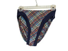 Vintage Jantzen Womens High Waisted Plaid Swim Bottoms Size 12 90's Made In USA