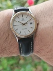 Omega Seamaster White Tapestry Dial Mens Quartz Watch Circa 1984 - Serviced