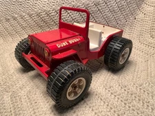 Tonka Classic Big Baja Jeep Red  10"X 8" Heavy Metal Pressed Steel