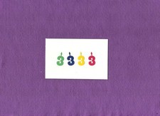 BIRTHDAY CANDLE three 3 small die cuts scrapbook cards