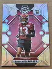 2023 Panini Mosaic Emmanuel Forbes Silver Prizm RC #319 Commanders