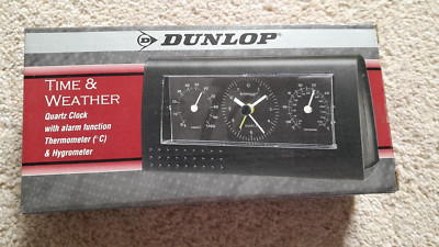 Neu/verpackte Dunlop Time & Weather Quarzuhr mit Weckfunktion