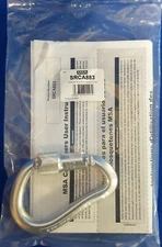 MSA Safety SRCA883 Carabiner, Auto-Lock, 4-9/10" L, Aluminum, Bare Aluminum