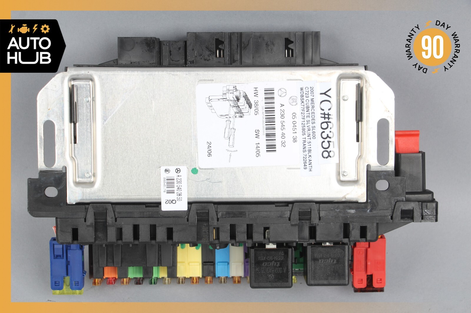 03-12 Mercedes R230 SL600 SL55 AMG SL550 Rear SAM Fuse Box Relay Module OEM