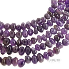 15.6" 2 x 7.8" Natural Purple Amethyst Nugget Beads ap. 11mm - 13mm 15222