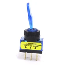Blue Illuminated Flick Toggle Switch LED Light Car/Boat/Motorcycle 12V DC SPST