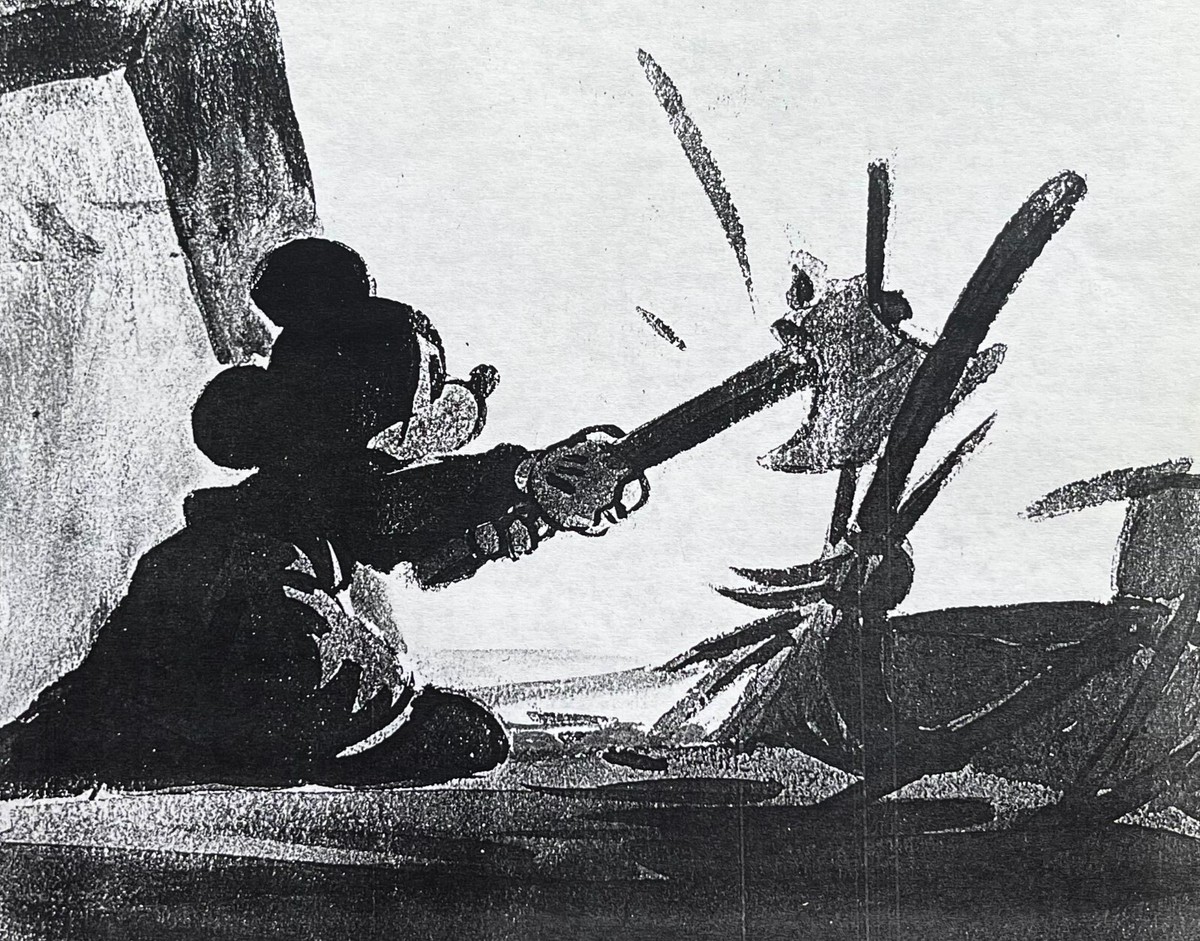 FANTASIA Disney ANIMATION Ax Welding Mickey CONCEPT ART Sorcerer's
