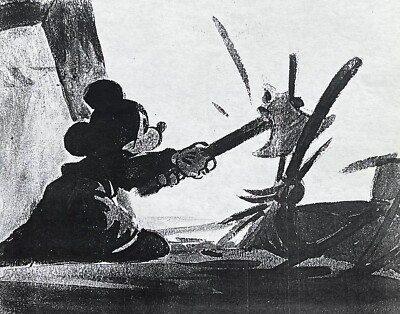 FANTASIA Disney ANIMATION Ax Welding Mickey CONCEPT ART Sorcerer's